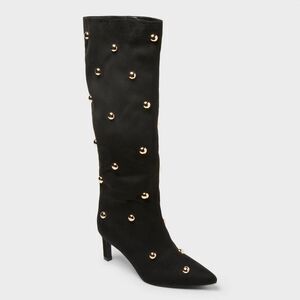 Open Box - A New Day - Women’s Justice Boots with Memory Foam  Jet Black